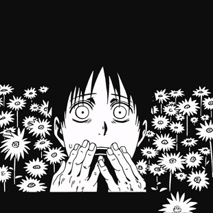 金牌影院恋爱漫画封面，两人在雨后街头共撑一把伞